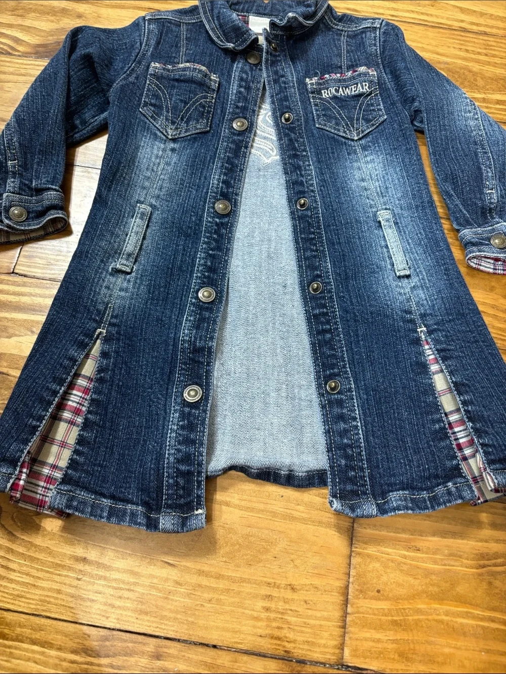 Vintage Rocawear Girls Size 3T Long Denim Jacket or Dress w/o Belt